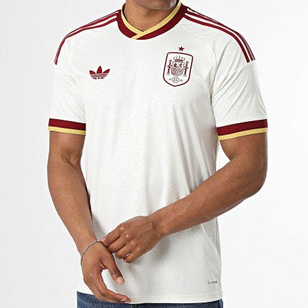 Adidas Originals - Maillot De Foot Officiel Espagne Extérieur 2026 JN4397 Beige Clair Bordeaux
