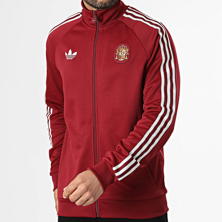 Adidas Originals - Veste Zippée 3 Stripes Espagne Originals JZ2254 Bordeaux