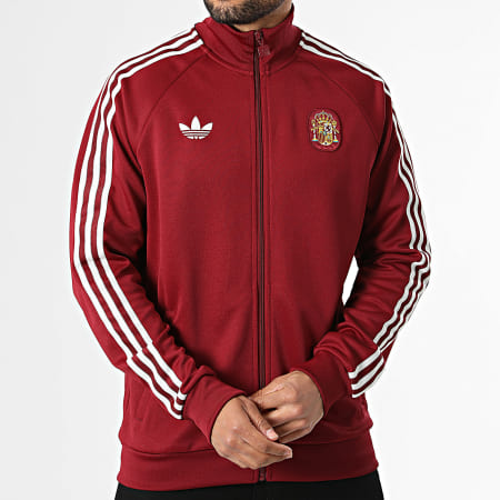 Adidas Originals - Veste Zippée 3 Stripes Espagne Originals JZ2254 Bordeaux