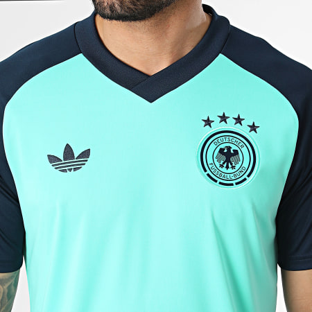 Adidas Originals - Maillot De Foot Allemagne JZ4578 Turquoise Bleu Marine