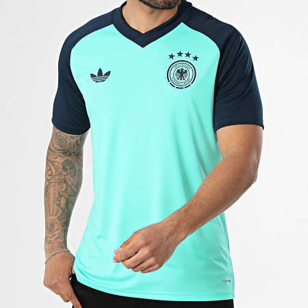 Adidas Originals - Maillot De Foot Allemagne JZ4578 Turquoise Bleu Marine