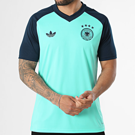 Adidas Originals - Maillot De Foot Allemagne JZ4578 Turquoise Bleu Marine