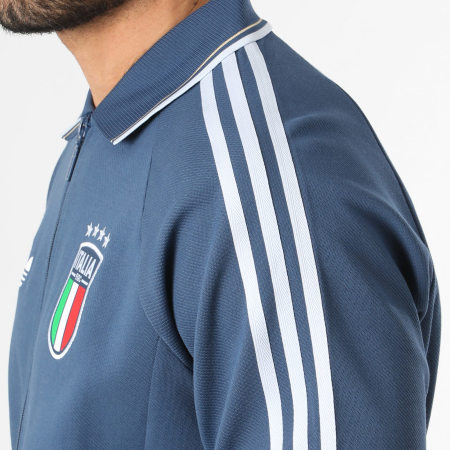 Adidas Originals - Veste Zippée 3 Stripes Italie Extérieur JY9599 Bleu Marine Bleu Clair