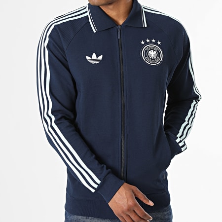 Adidas Originals - Veste Zippée 3 Stripes Allemagne Originals JZ9336 Bleu Marine