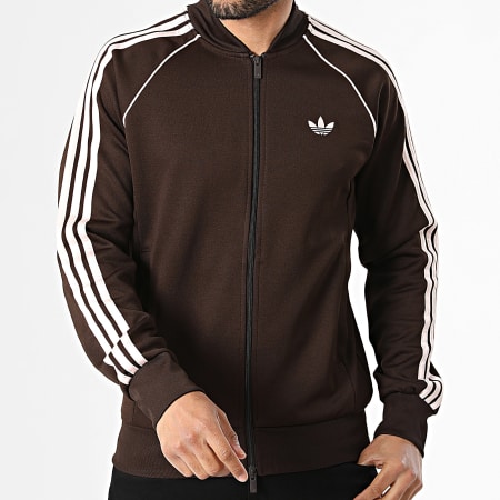 Adidas Originals - Veste Zippée A Bandes KE3508 Marron Rose