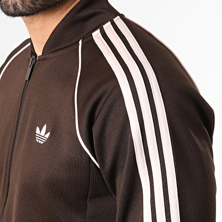 Adidas Originals - Veste Zippée A Bandes KE3508 Marron Rose