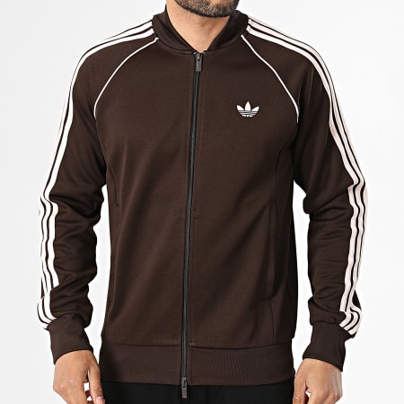 Adidas Originals - Veste Zippée A Bandes KE3508 Marron Rose
