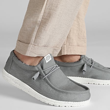 Hey Dude - Mocassins Wally Stretch Canvas Light Grey