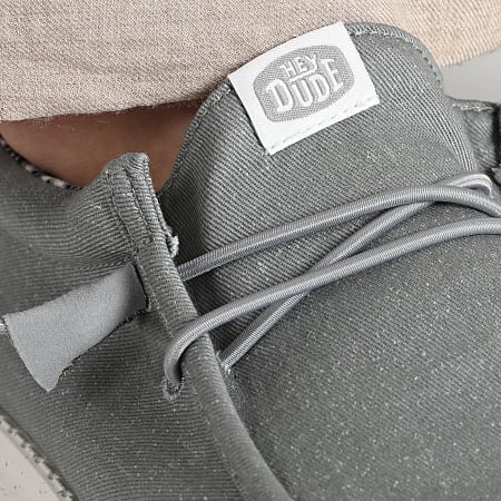 Hey Dude - Mocassins Wally Stretch Canvas Light Grey