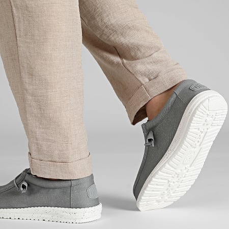 Hey Dude - Mocassins Wally Stretch Canvas Light Grey