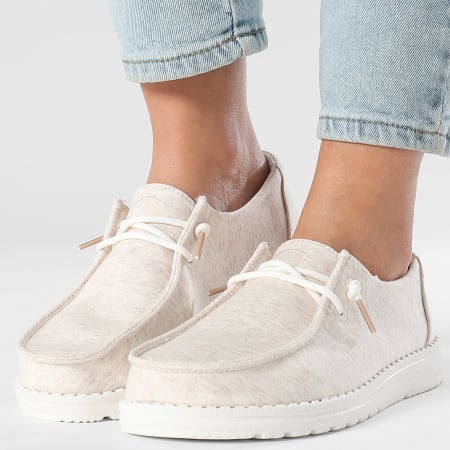 Hey Dude - Mocassins Femme Wendy Stretch Jersey Oatmeal