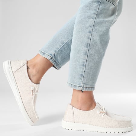 Hey Dude - Mocassins Femme Wendy Stretch Jersey Oatmeal