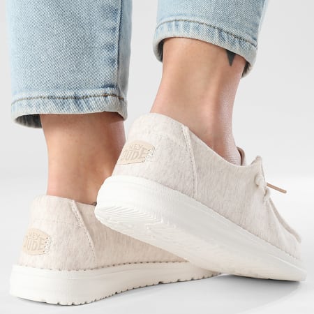 Hey Dude - Mocassins Femme Wendy Stretch Jersey Oatmeal