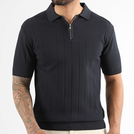 LBO - Polo Maille Manches Courtes 0787 Bleu Marine