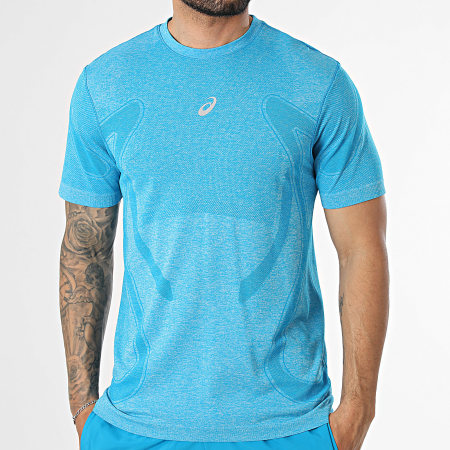 Asics - Conjunto Camiseta y Pantalón Corto de chándal Road Seamless Core 7In 2011D355 2011D213 Azul
