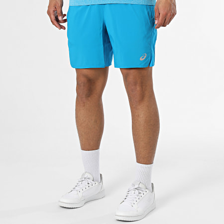 Asics - Conjunto Camiseta y Pantalón Corto de chándal Road Seamless Core 7In 2011D355 2011D213 Azul