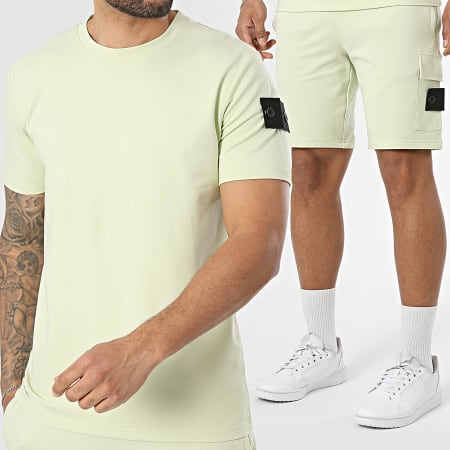 Classic Series - Ensemble Tee Shirt Et Short Jogging Neo Vert Lime