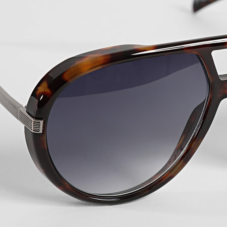 Classic Series - Lunettes De Soleil 762 Noir Marron Fauve Argenté
