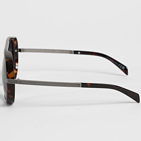 Classic Series - Lunettes De Soleil 762 Noir Marron Fauve Argenté