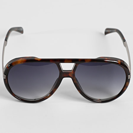 Classic Series - Lunettes De Soleil 762 Noir Marron Fauve Argenté