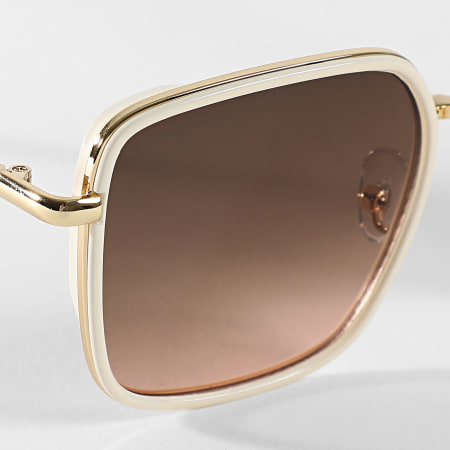 Classic Series - Lunettes De Soleil 890 Doré Blanc Marron