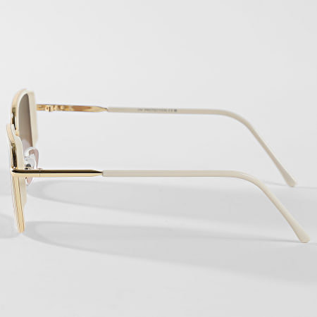 Classic Series - Lunettes De Soleil 890 Doré Blanc Marron