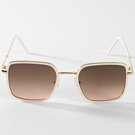 Classic Series - Lunettes De Soleil 890 Doré Blanc Marron