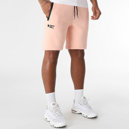 Comme Des Loups - Ensemble Tee Shirt Et Short Jogging Everest Rose Blanc
