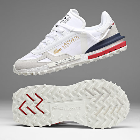 Lacoste - Zapatillas Elite Active Blanco Marino Rojo Exclusivo Ryses