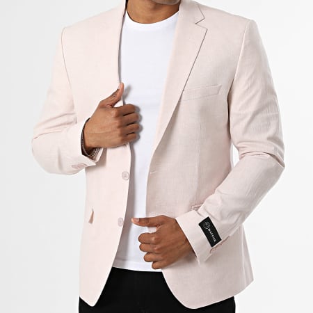 Mackten - Veste Blazer Slim Lin Beige Chiné