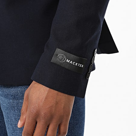 Mackten - Veste Blazer Slim Lin Bleu Marine