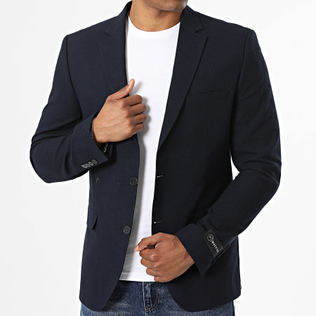 Mackten - Veste Blazer Slim Lin Bleu Marine