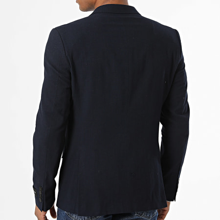 Mackten - Veste Blazer Slim Lin Bleu Marine