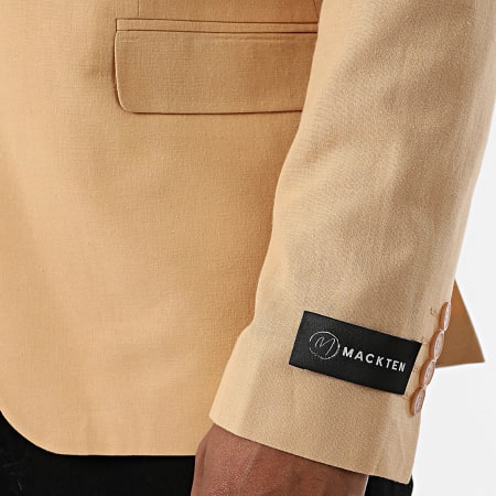 Mackten - Veste Blazer Slim Lin Camel Clair