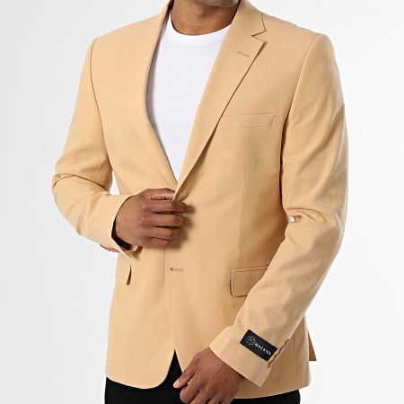 Mackten - Veste Blazer Slim Lin Camel Clair
