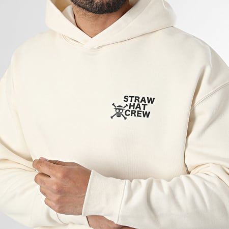 One Piece - Sweat Capuche Relaxed Fineline Beige