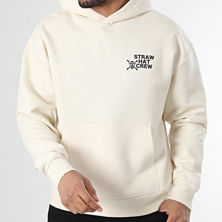 One Piece - Sweat Capuche Relaxed Fineline Beige