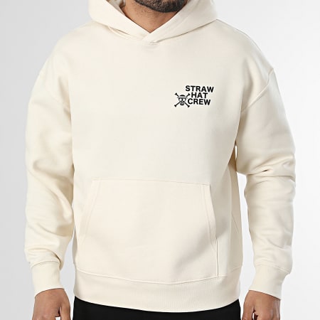 One Piece - Sweat Capuche Relaxed Fineline Beige
