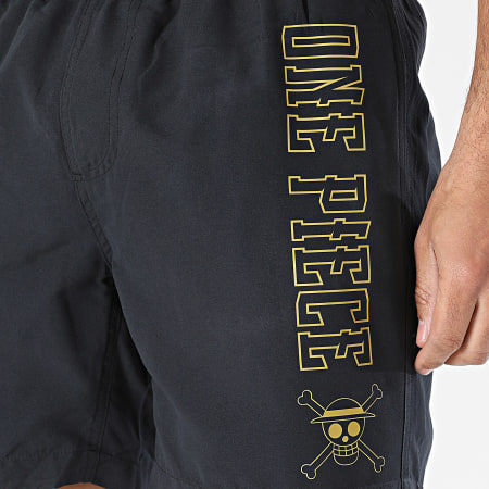 One Piece - Short De Bain Outline Noir Or