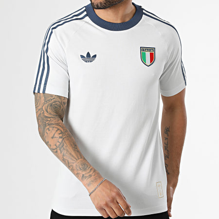 Adidas Originals - Tee Shirt 3 Stripes Italie Originals KC6611 Blanc