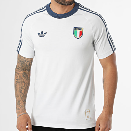 Adidas Originals - Tee Shirt 3 Stripes Italie Originals KC6611 Blanc