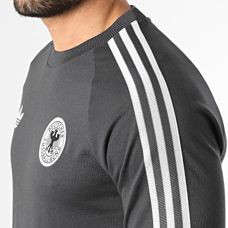 Adidas Originals - Tee Shirt 3 Stripes Allemagne Originals KG5097 Gris Anthracite