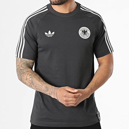 Adidas Originals - Tee Shirt 3 Stripes Allemagne Originals KG5097 Gris Anthracite