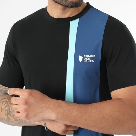Comme Des Loups - Ensemble Tee Shirt Et Short Jogging Amalfi Noir Bleu