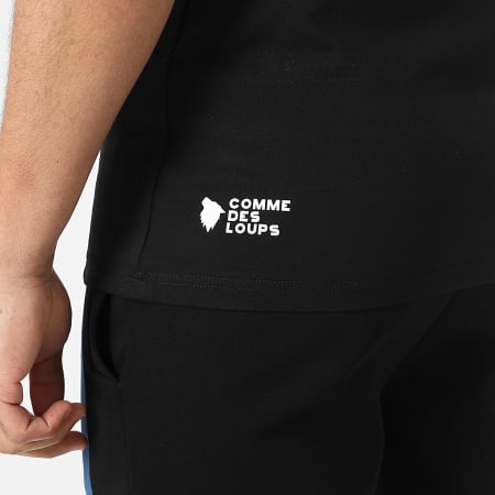 Comme Des Loups - Ensemble Tee Shirt Et Short Jogging Amalfi Noir Bleu