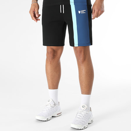 Comme Des Loups - Ensemble Tee Shirt Et Short Jogging Amalfi Noir Bleu