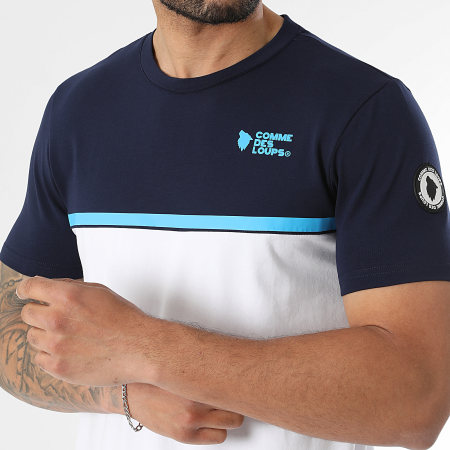 Comme Des Loups - Ensemble Tee Shirt Et Short Jogging Everest Bleu Marine Blanc