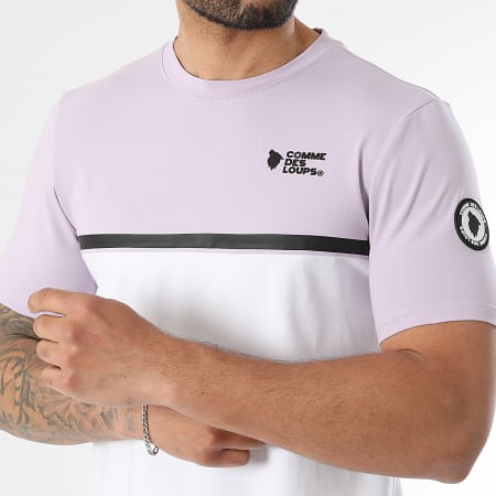 Comme Des Loups - Ensemble Tee Shirt Et Short Jogging Everest Violet Blanc