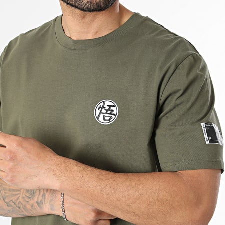 Dragon Ball Z - Camiseta Oversize Patch Goku Verde Kaki