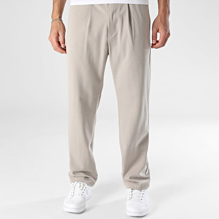 KZR - Pantalón A Plis 221 Beige Oscuro